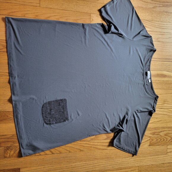 Joan Rivers Gray Sequin Pocket T-Shirt Dress - Picture 4 of 7